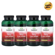 2+2 스완슨 대두 레시틴 1 200mg 소프트젤 180정, 4개