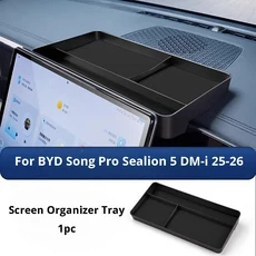 BYD 송 프로 씰라이언 5 DM-i 2026 센터 암레스트 수납함 콘솔 스크린 정리 트레이 자동차 액세서리, 04 25-26Screen Black 1p