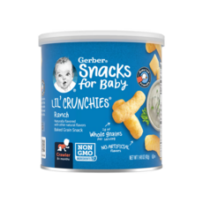 Gerber LilCrunchies 구운 곡물 스낵 생후 8개월 이상 렌치, Ranch, 42g, 1개