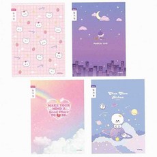 온몰 초등 여아 일기장 10개입 일기공책 스프링일기장, 랜덤