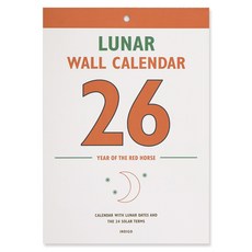 인디고 2026 루나 레트로 A4 벽걸이 달력 음력 24절기 포함 부모님 선물용, [K7 05-006717] 레트로 A4