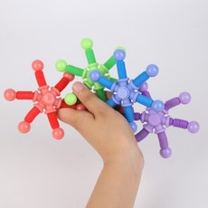 變形手指陀螺 解壓旋轉陀螺 拉管陀螺, 1個, 隨機