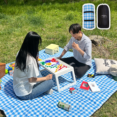 솜솜라이크 피크닉 매트 두꺼운 방수 돗자리, 기본 블루