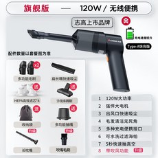 CHIGO 志高 車載吸塵器 無線手持吸吹兩用清潔機, 1個, X1MAX-2【濾芯*4/吸抽吹三用】