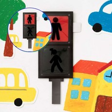 쌍문상회 신호등장난감 신호등만들기 종이 신호등만들기키트 유아만들기키트 유아미술활동 교통기관동요 교통기관놀이 신호등 어린이만들기 만들기장난감 만들기 표지판만들기 40872EA, 본상품