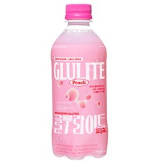 글루라이트 500ml 글루텐 분해 유산균 탄산음료 탄산음료 복숭아맛 밀크탄산 구름소다 피치맛, 10개