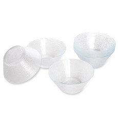 西華 樹紋玻璃點心碗六入組 SP-2207，精緻甜點碗，家庭聚會分享，餐桌美學提升, 1個, 透明