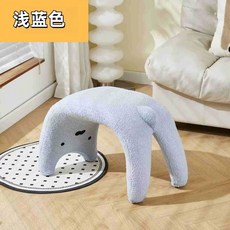 현관 벤치 의자 소품 신발장 슈벤치 부클 스툴 간이의자 아이방 슈즈, 1개, C. 연한 파랑 50x30x36cm 분리 세탁 가능 +