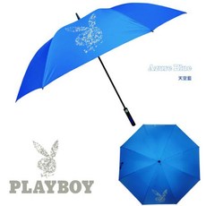 Playboy高爾夫專用直柄雨傘，加大傘面防曬抗風高爾夫球傘, 天空藍, 1個