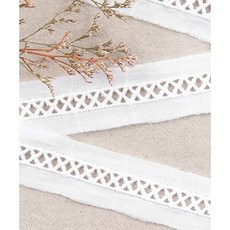 코하스아이디 다이아몬드 면자수레이스 360cm, 화이트, 1개입