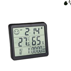 온도 습도계 측정기 실내 디지털 온도계 온습도계 시계, 단품, 1개