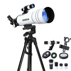 BOSSDUN 40070 천체망원경 + 스마트폰홀더 & 안정형 삼각대 - 70mm구경 별보기/새관찰/입문자용 휴대용 (여, 01 TW0018