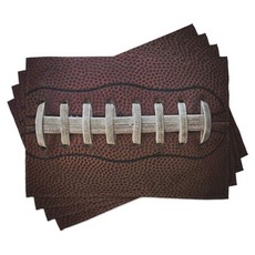 Lunarable 과일 플레이스 매트 4개 세트 만화 스타일 다양한 사과 신선하고 잘 익은 계절 음식 깨끗한 식사 비건 식탁용 세탁 가능한 패브릭 매트 표준 사이즈 그린, Brown Beige