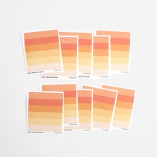 덕플러스문구 링라벨스틱 스티커 10장 세트, 컬러칩 핑크