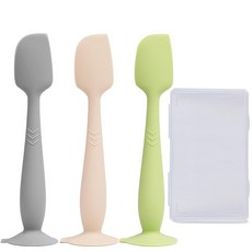 Bonison 3팩 기저귀 크림 주걱 - 부드러운 실리콘 엉덩이 페이스트 주걱 풀 사이즈 어플리케이터 신생아 필수품용 기저귀 래쉬 크림 어플리케이터 (그린 베이지 그레이, 그린, 베이지, 그레이