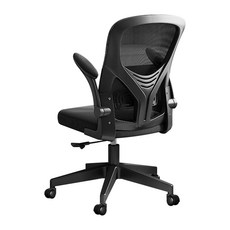 極美家居電腦椅辦公椅：透氣網布、升降旋轉功能, 黑色【無頭枕】 -升級款人體工學辦公椅, 黑色