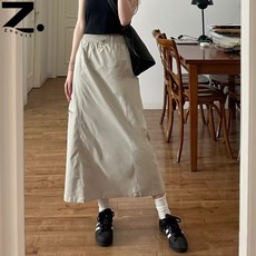 zoovit 여성용 일상 카고 스커트 스트링 밴딩 A라인 캐주얼 스커트