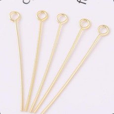 9자핀 구핀 인형 키링 만들기 구자핀 모루 액세서리 부자재 비즈 공예 핀, 1개, 골드_50mm