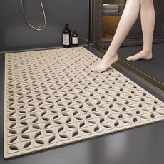 라라공방 미끄럼방지 물빠짐 욕실 발코니 발매트, 베이지, 1개