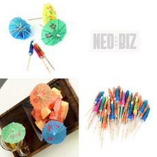 네오 우산 과일꽂이 40p 대나무꼬지