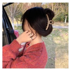 헤어클립 반스클립 모카 컬러 심플 타입 단단히 고정된다 머리 고정용 한국풍 큰 사이즈