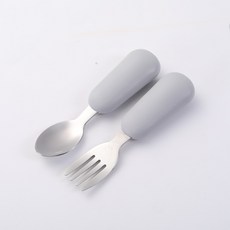 兒童不鏽鋼 幼兒餐具, 1個, 銀灰色 叉子