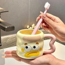 卡通小丑造型漱口杯 兒童牙刷杯 高顏值洗漱杯, 1個, 小丑矮款漱口杯-粉色