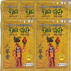 특허품 골드인삼건강패드, 25개입, 5개
