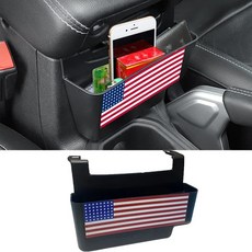 기어 시프트 보관 박스 지프 랭글러 JL 루비콘 스포츠 사하라 JT 2018 - 2023 용 정리, 3) Hanging USA Flag