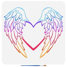 해외 FINGERINSPIRE 메니스커스 생명의 나무 페인팅 템플릿 브러시 포함 30 x 30cm11.8 11.8인치 생활 패턴 장식 스텐실 식물 테마 재사용 가능한 DIY 아, Wing Loving.