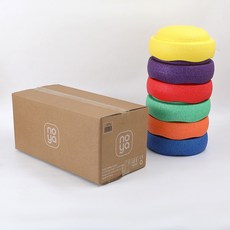 臺灣出貨 新款玩具波浪過河石定 製爆款平衡感統訓練早敎玩具圓形踩踏過橋, 一套（6個顏色）圓形, 1個