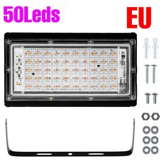 풀 스펙트럼 LED 식물등 50/300W 실내 식물용 식물 램프 온실 수경재배 식물 채소 재배 램프, 50W EU Plug, 1개