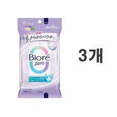 비오레 ZERO 사라사라 파우더 시트 10매입 플로럴향, 3개, 48g