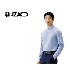 J.ZAO 남성 긴팔 셔츠 구김 방지 비즈니스 출퇴근 캐주얼 데일리 셔츠 블루 39