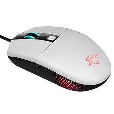 앱코 HACKER 프로페셔널 게이밍 마우스, qsenn pbt, 화이트