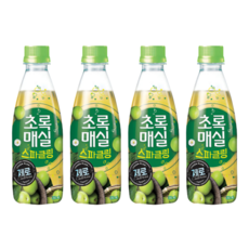 웅진 초록매실 스파클링 제로 350ml x 4개