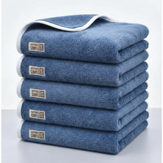 융풍 수건 호텔 수건 40수 고급 타올 면뽑지않는수건, 5개, 짙은 남색
