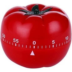 주방 타이머 60분 기계식 카운트다운 빨간 토마토 모양 요리 베이킹 공부 체육관을 위한 수동 와인딩