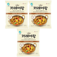 청정원 카레여왕 분말 구운마늘 양파, 3개, 108g