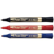 Pentel 飛龍 N851 圓頭油性筆 4.2mm - 快乾防水 適用多種材質, 藍, 1個