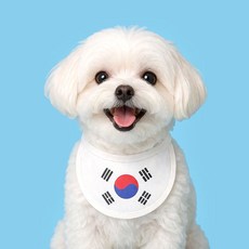 MAU 강아지 코스튬 빕 (태극기.ver) 중형견 대형견 월드컵 축구 응원 도구