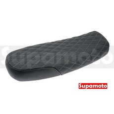 Supamoto CB350專用座墊—平面菱格紋, 1個, 平面-菱格-黑色