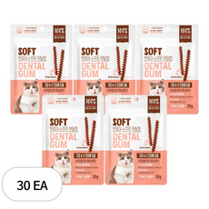 캣퓨어 고양이 소프트 덴탈껌, 20g, 30개, 구강 눈건강에 도움