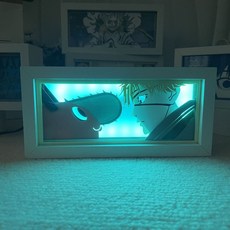 電鋸人動漫紙雕燈剪紙相框畫 - 啵奇塔/帕瓦/瑪奇瑪週邊燈光畫 - 生日禮物, 1個, 圖3,ABS框【單色觸摸款】