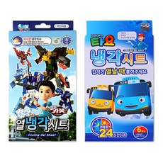 캐릭터 어린이 열냉각시트 해열용품 헬로카봇 핑크퐁 꼬마버스타요, 카봇1개+타요1개, 1세트, 6매입