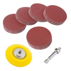 원형사포 2인치 50mm 5종세트 50장+샌딩패드+육각아답터세트 80방 180방 320방 1000방 2000방, 1개