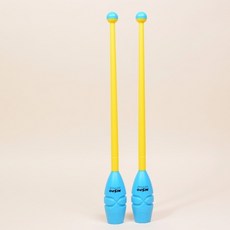 리듬체조 곤봉 아동용 36cm 멀티컬러, 옐로우+스카이블루