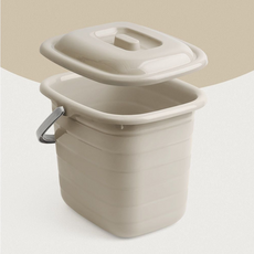 오시미 바케스 26L 대용량 다용도 수납 세차 청소 용품, 베이지