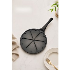 귀월미 하트 6구 에그팬 팬케이크 프라이팬 가정용 아침 식사 조리용 다용도 팬, 46*26.5CM, 1개, 직화용