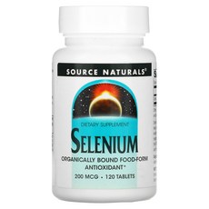 Source Naturals 소스내추럴스 셀레늄 200mcg 120 태블릿 건강 영양제, 1, 120정